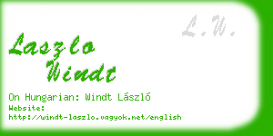 laszlo windt business card